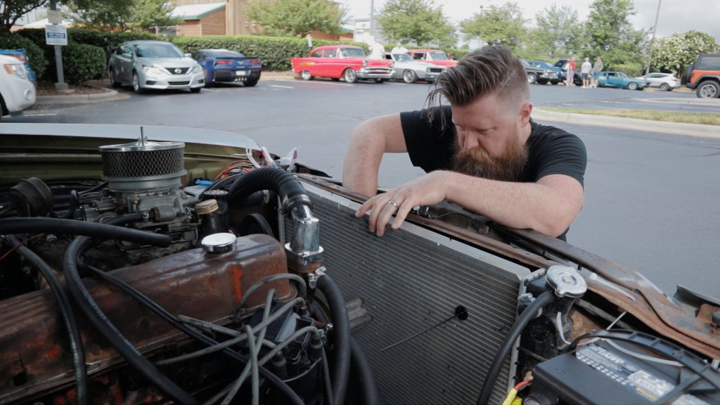 installing a cooling fan in a muscle car